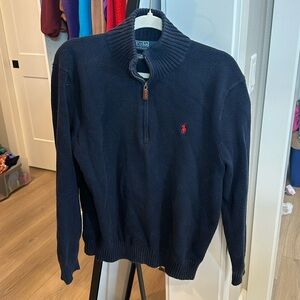 Polo Knitted Quarter Zip Sweater